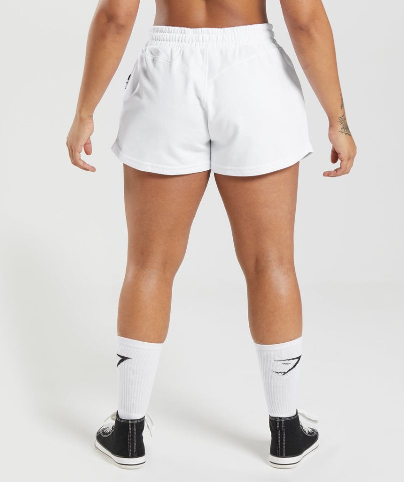 Women's Gymshark Legacy Shorts White | NZ 4RFBUV